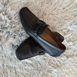 Salvatore Ferragamo Black Leather Loafers